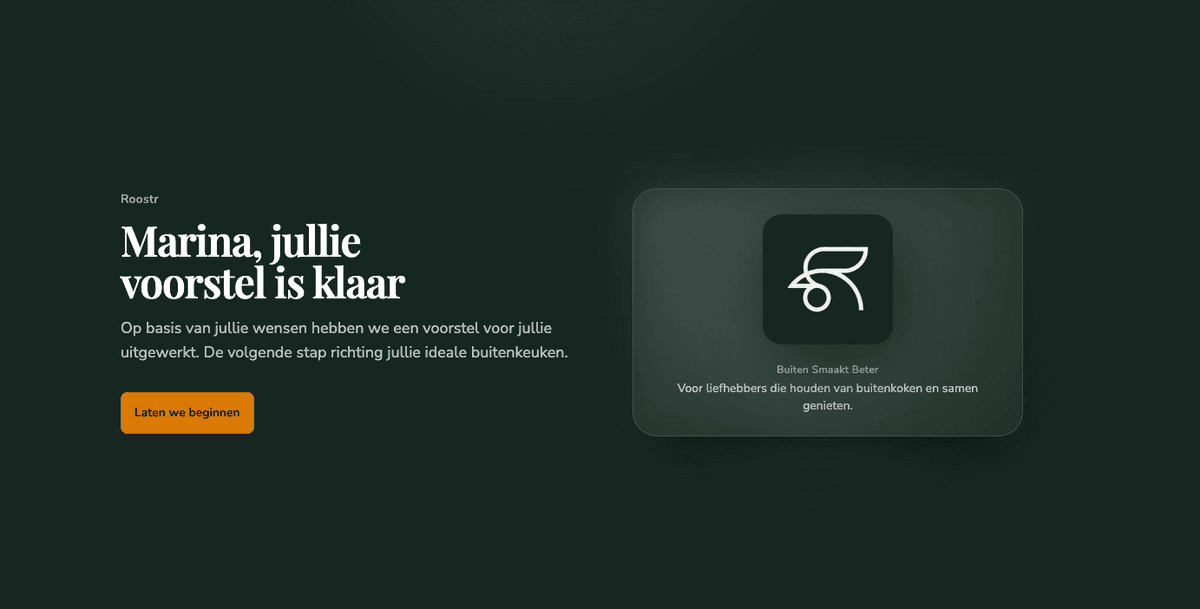 Roostr buitenkeuken offerte