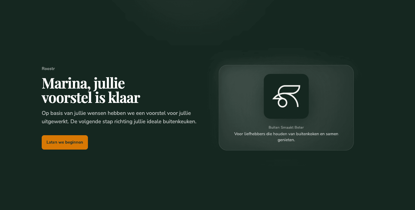 Roostr buitenkeuken offerte
